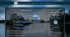 Desktop Screenshot of cottingtonlakes.co.uk